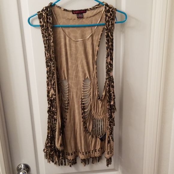 Cheetah print Shredded vest - Picture 6 of 8